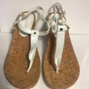 Lauren by ralph lauren white with a tan color very comfortable size 10